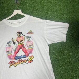 Vintage 1994 Sega Virtua Fighter 2 T Shirt White Single Stitch Pai Chan Promo L